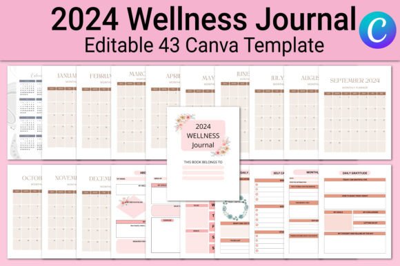 2024 Wellness Journal: Your All-in-One Companion for Intentional Living and Self-Discovery
