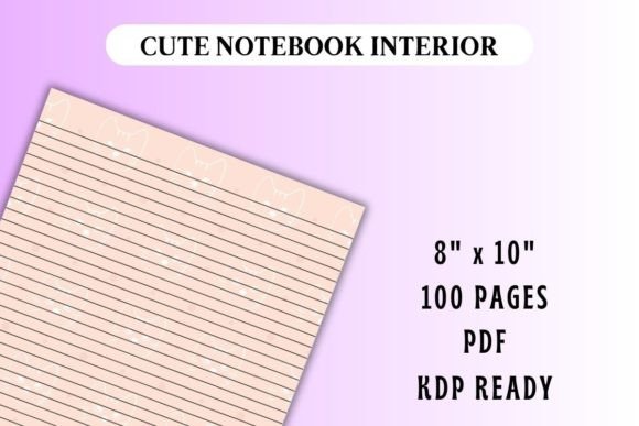 Cats 4 Journal Interior: A Complete Set of Beautiful, Cat-Themed Notebook Interiors for Low Content Publishing