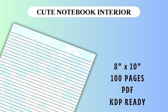 Cyan Watercolor Journal Interior for KDP Success