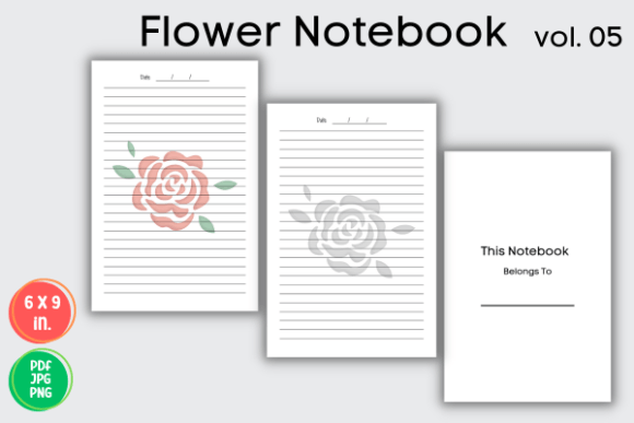 Flower Notebook Vol. 05: A Versatile Lined Interior Design
