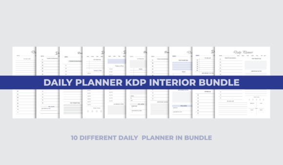 KDP Interior Daily Planner Bundle: Mega Editable Templates