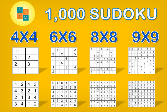 Master Every Grid with 1,000 Sudoku Puzzles: From 4x4 to 9x9